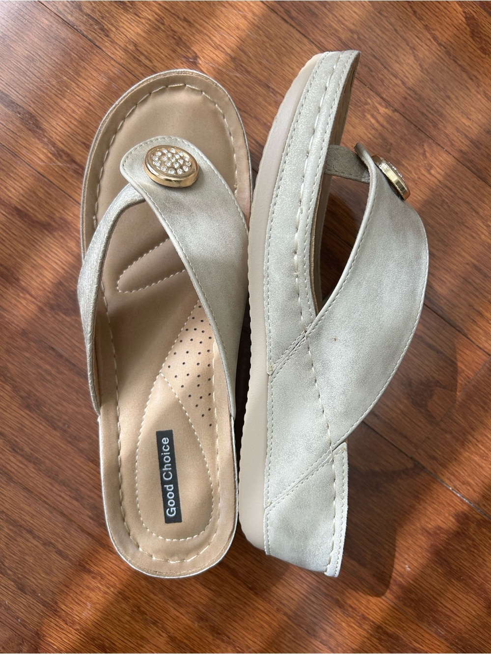 Good Choice Dafni Thong Wedge Sandal..Size 8.5 - Picture 3 of 6